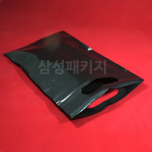 PE 손잡이 지퍼백 (검정) 폭15,20cm