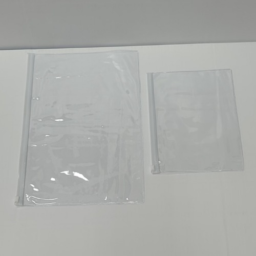 PVC 슬라이드 지퍼백 (투명 백색지퍼) 폭18~25cm