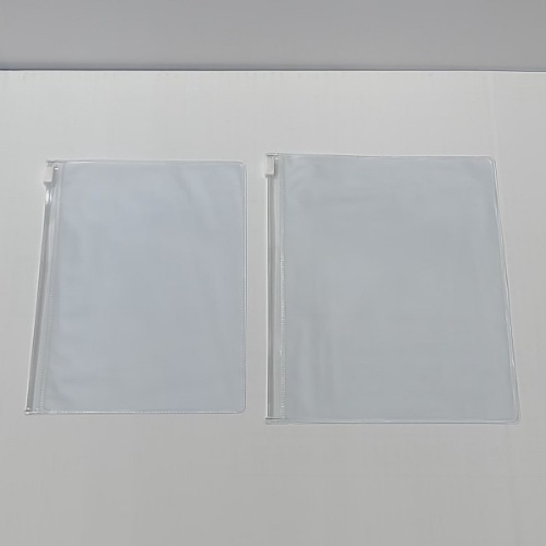 PVC 슬라이드 지퍼백 (반투명 백색지퍼) 폭22,25cm (세로형)