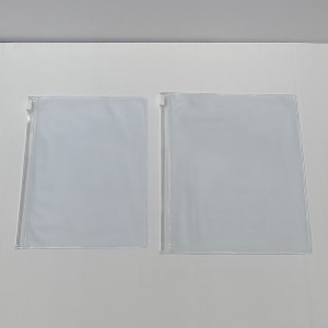 PVC 슬라이드 지퍼백 (반투명 백색지퍼) 폭22,25cm (세로형)
