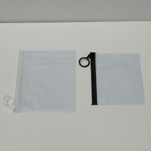 PVC 슬라이드 지퍼백 (반투명 백색/검정 고리지퍼) 폭14~26.5cm